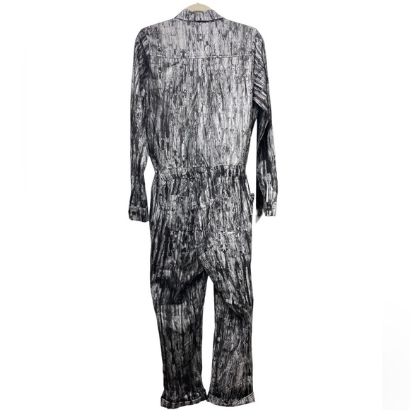 Lemlem Tie Dye Button Down Jumpsuit Black/white - Picture 3 of 7